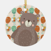 Ornement Rond En Céramique Ballons Whimsical à air chaud (Devant)