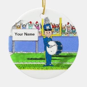 Ornement Rond En Céramique Bande, tambour bas - mâle