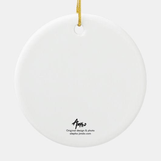 Ornement Rond En Céramique Barcelona's soccer fanatic dog. Barcelone, Spain (Dos)