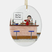 Ornement Rond En Céramique Barman - femelle (Droite)