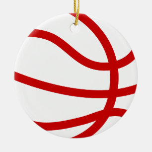 Ornement Rond En Céramique basket-ball de noël
