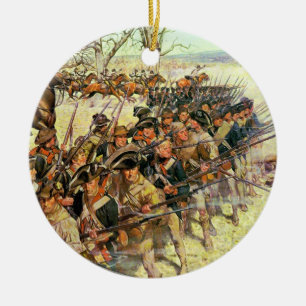 Ornement Rond En Céramique Bataille de tribunal de Guilford par Charles