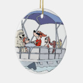 Ornement Rond En Céramique Bateau de ponton (Droite)