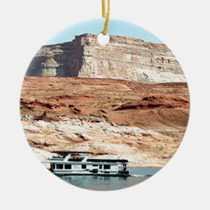 Ornement Rond En Céramique Bateau-maison, lac Powell, Arizona, Etats-Unis 7