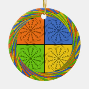 Ornement Rond En Céramique Beau audacieux Motif égyptien : Un design éblouiss