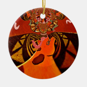 Ornement Rond En Céramique Beautiful Amazing Giraffe love safari