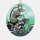 Ornement Rond En Céramique Biker Club Dillo (Gauche)