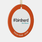 Ornement Rond En Céramique #BirdNerd (Droite)