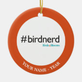 Ornement Rond En Céramique #BirdNerd (Devant)