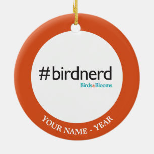 Ornement Rond En Céramique #BirdNerd