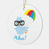 Ornement Rond En Céramique Birdy Parachute (Gauche)