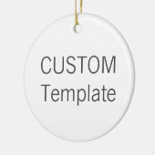 Ornement ROND en céramique blanc fait sur commande (Gauche)