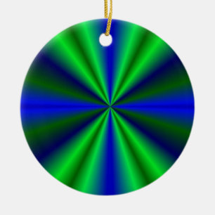Ornement Rond En Céramique blau grün Regenbogen
