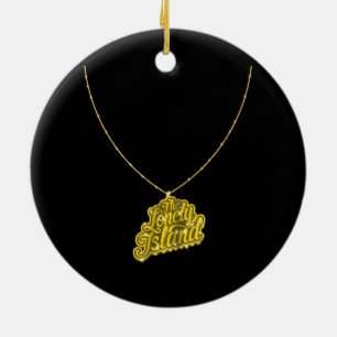 Ornement Rond En Céramique Bling petit