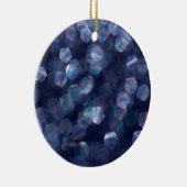 Ornement Rond En Céramique Blue Sparkle (Droite)