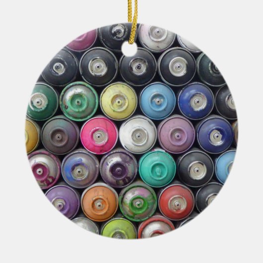 Ornement Rond En Céramique Boîtes de jet (Devant)