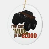 Ornement Rond En Céramique Boue dans mon sang (Gauche)