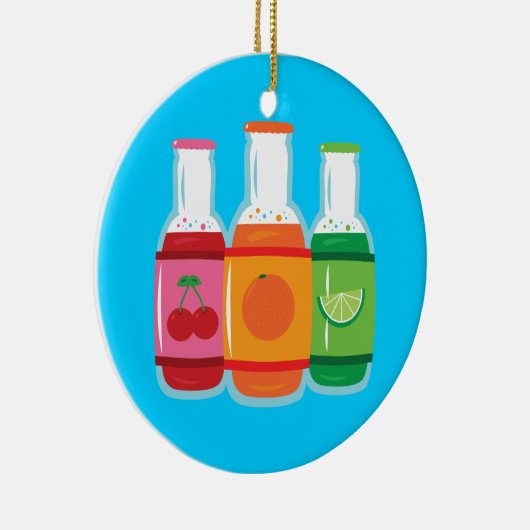 Ornement Rond En Céramique Bouteilles Pop Soda (Droite)