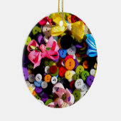 Ornement Rond En Céramique Boutons et arcs (Droite)