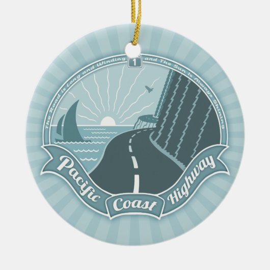 Ornement Rond En Céramique Briller de enroulement de PCH (Devant)