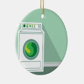 Ornement Rond En Céramique Buanderie de machine à laver (Droite)