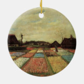 Ornement Rond En Céramique Bulb Fields par Vincent van Gogh (Dos)