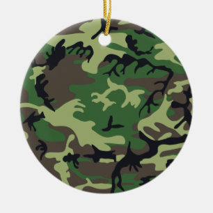 Ornement Rond En Céramique Camouflage militaire