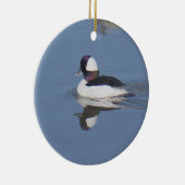 Ornement Rond En Céramique Canard Drake de Bufflehead (Droite)