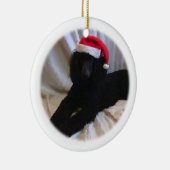 Ornement Rond En Céramique Caniche standard (Droite)