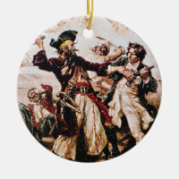 Capture vintage du capitaine pirate Barbe noire