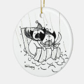 Ornement Rond En Céramique Carlins Sledding (Gauche)