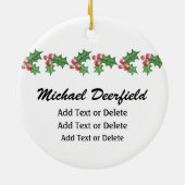 Ornement Rond En Céramique Caroleurs de Noël - SRF (Dos)