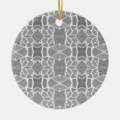 Ornement Rond En Céramique Carreaux de pierre blanche grise Mosaïque Motif (Devant)