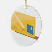 Ornement Rond En Céramique Carte de crédit (Droite)