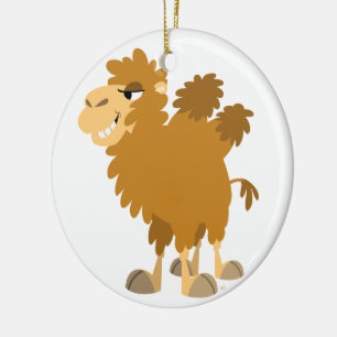 Ornement Rond En Céramique Cartoon mignon à deux Humped Camel Ornament