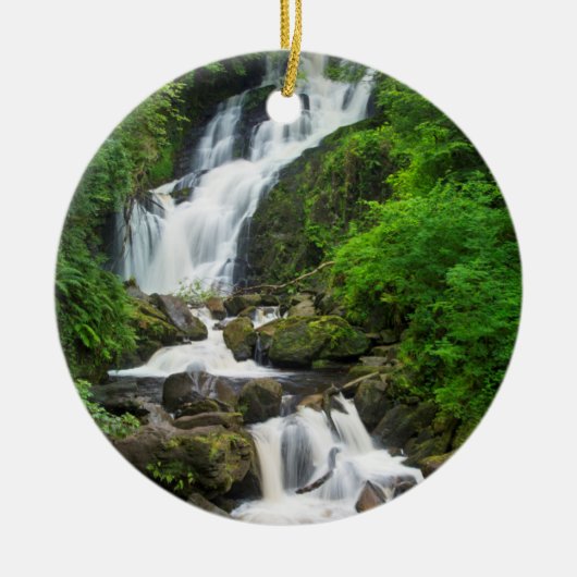 Ornement Rond En Céramique Cascade de Torc pittoresque, Irlande (Devant)