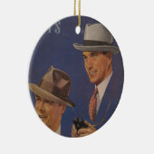 Ornement Rond En Céramique Casquettes vintages (Droite)