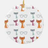 Ornement Rond En Céramique Cats hanche (Dos)