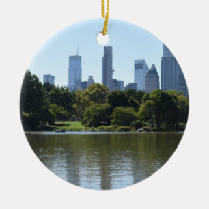 Ornement Rond En Céramique Central Park Lake New York City NYC Photographie