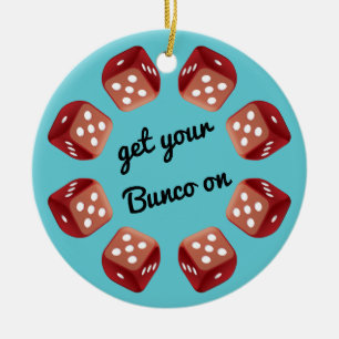 Ornement Rond En Céramique Cercle rouge de matrices - ajoutez votre propre