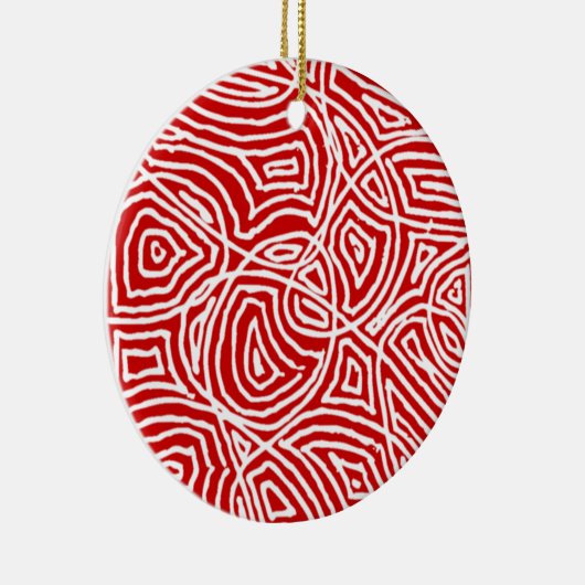 Ornement Rond En Céramique Cercle Scribblprint (Droite)