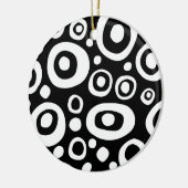 Ornement Rond En Céramique Cercles et points 06 (Gauche)