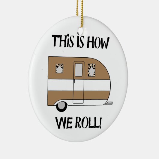 Ornement Rond En Céramique "C'Est Comme Ça Que Nous Roulions" (Droite)
