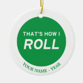 Ornement Rond En Céramique C'est comment je roule (Devant)
