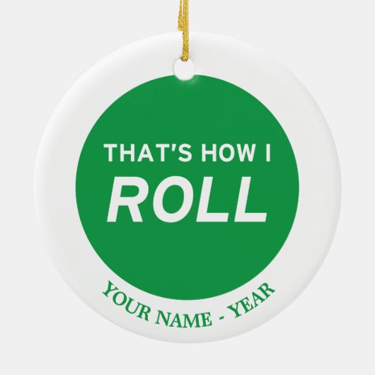 Ornement Rond En Céramique C'est comment je roule (Dos)