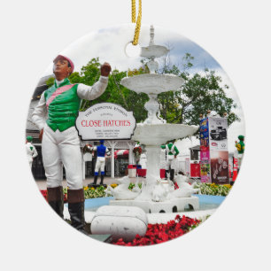 Ornement Rond En Céramique Champion "de trappes étroites"