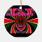 Ornement Rond En Céramique Championnats du monde d'athlétisme du Kenya : Drap (Devant)