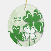 Ornement Rond En Céramique Chance chanceuse shamrock irlandais St. Patricks D (Gauche)