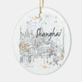 Ornement Rond En Céramique Changhaï (Gauche)