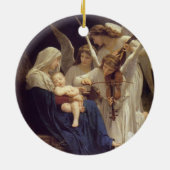 Ornement Rond En Céramique Chanson des anges (Dos)